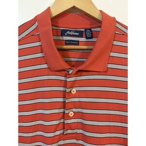 Jack Nicklaus Golf Polo Shirt Mens  XXLarge Coral Striped Dry Range Pullover Top